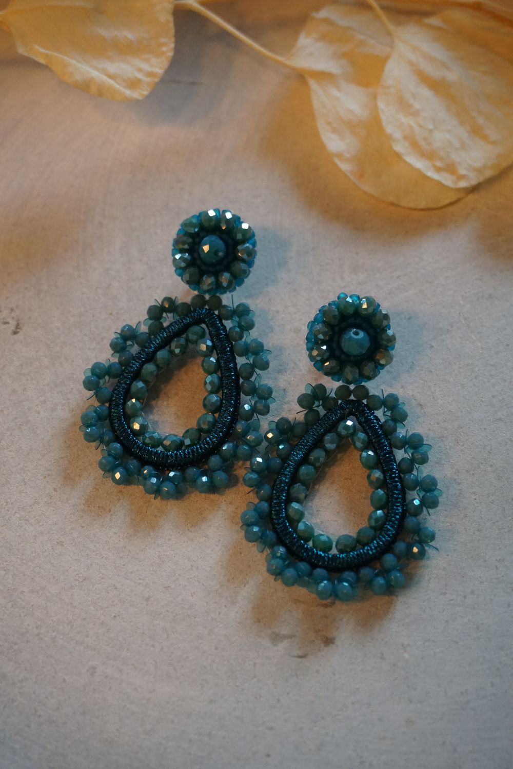 PAULIE POCKET Aurelie Ohrring (petrol)