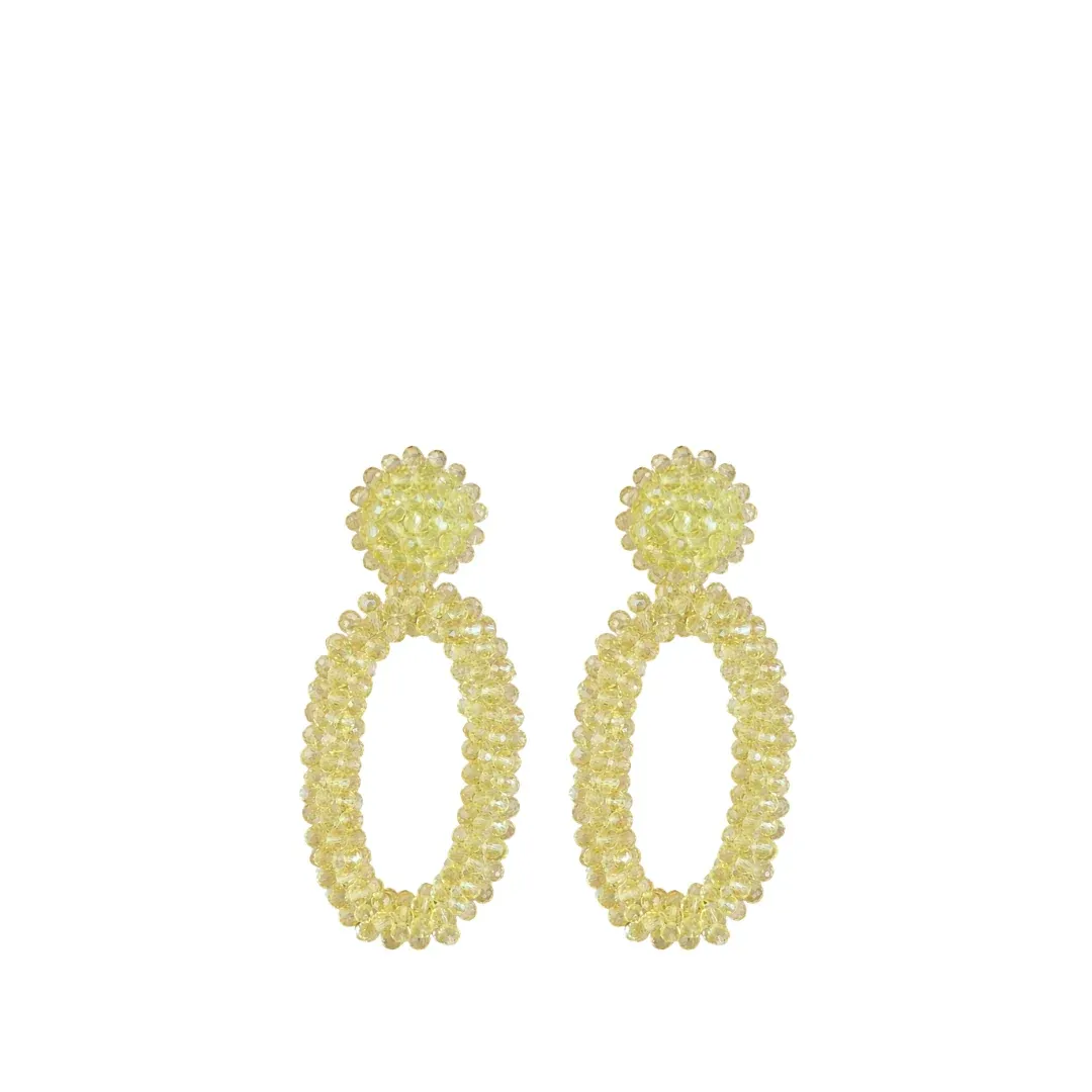 PAULIE POCKET Oval Benthe Earrings (Gelb)