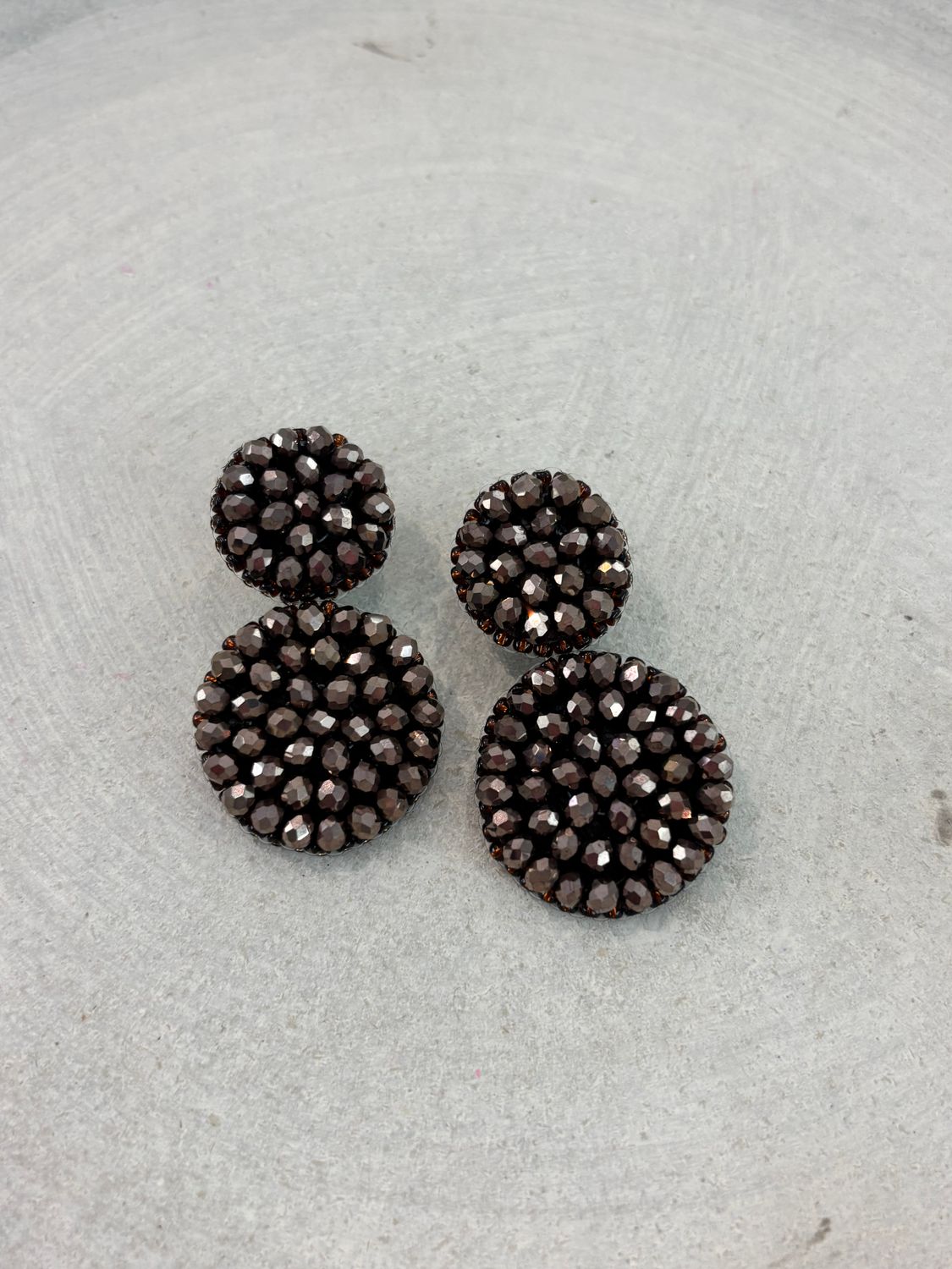 PAULIE POCKET Small Double Ohrringe (braun)
