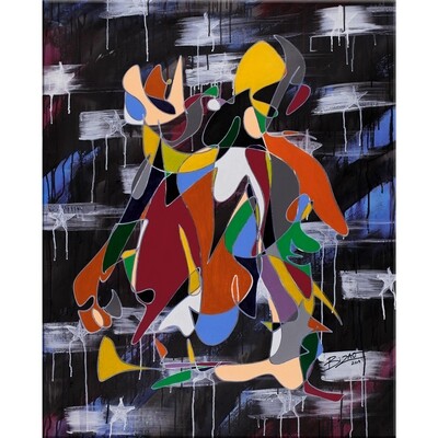 Giclee Print on canvas, "Cry Now Laugh Later"