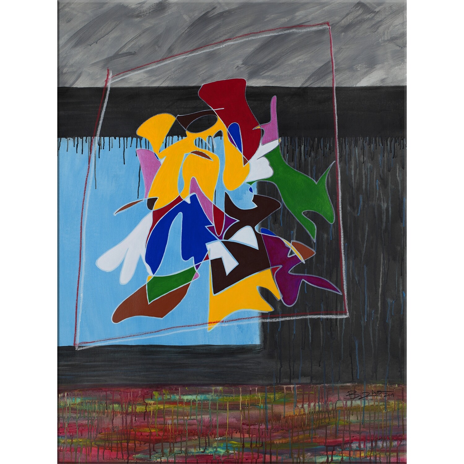 Giclee Print on canvas, "Living In A Glass Box"