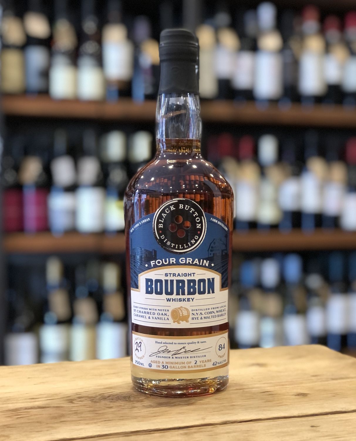 Black Button Distilling - Small Batch Straight Four Grain Bourbon Whiskey (750ml)