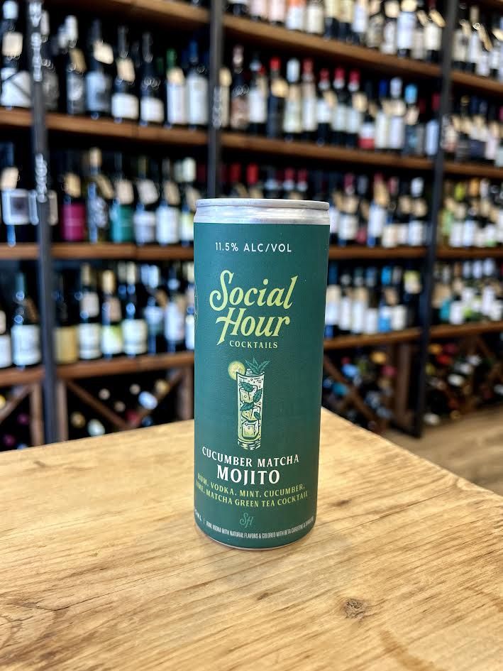 Social Hour Cocktails - Cucumber Matcha Mojito RTD Cans (250ml)