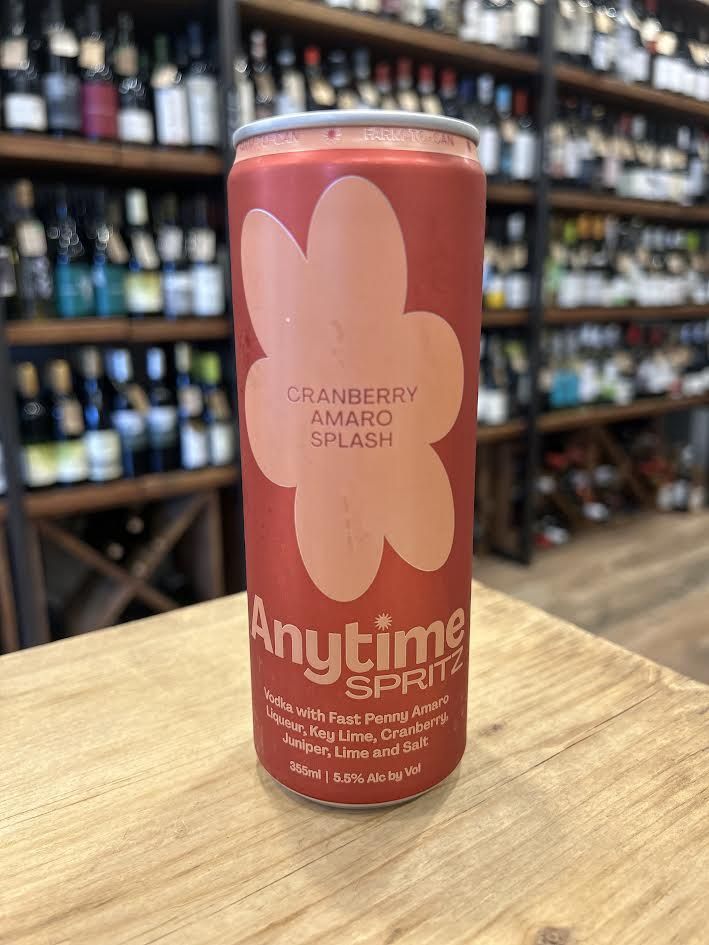 Anytime Spritz Cranberry Amaro Splash RTD Can Cocktail 355ml