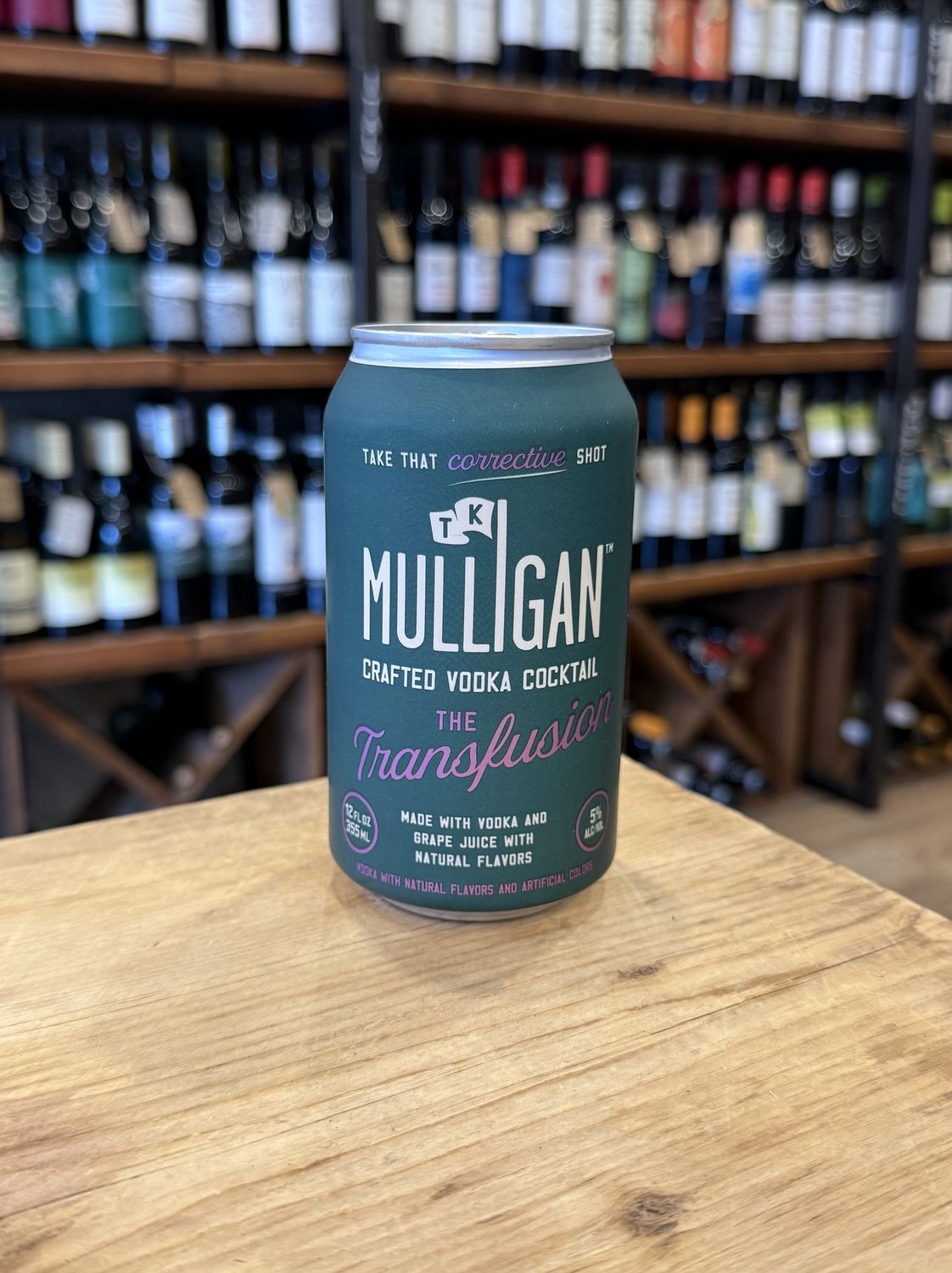 Mulligan Crafted Vodka Cocktail-  The Transfusion   Vodka and Grape Juice  RTD Can (12oz)