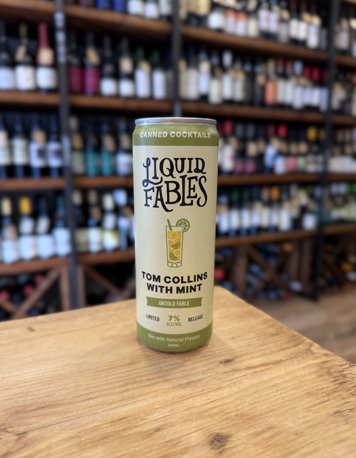 Liquid Fables- Tom Collins With Mint  RTD Cocktail Can  (355ml)