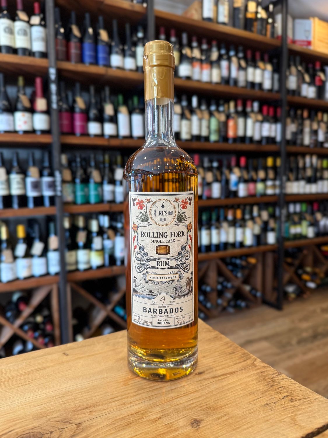Rolling Fork Single Cask Rum 9-Year Distilled in Barbados  (750ml)
