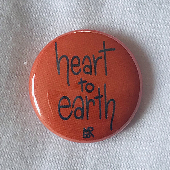 Badge Heart To Earth - Orange