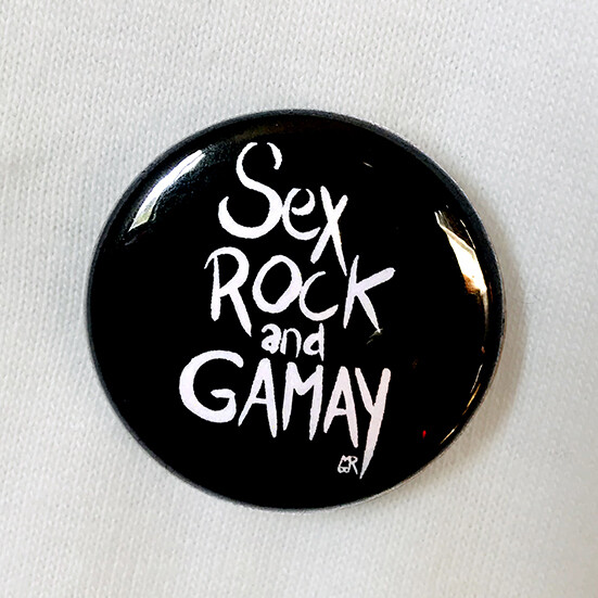Badge Sex Rock and Gamay - Noir
