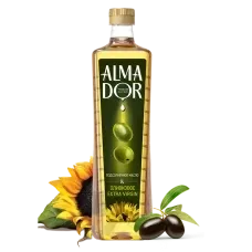 A mixture of sunflower oil and virgin olive oil