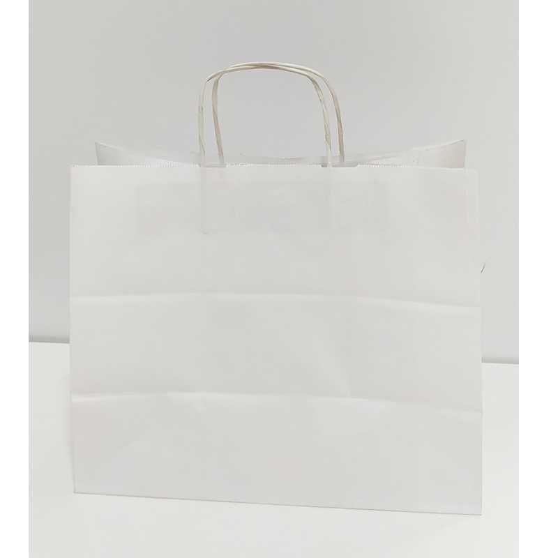 Cardboard bag with spinned handle (white)
