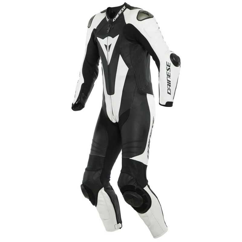 Combinaison cuir Laguna seca 5 noir blanc