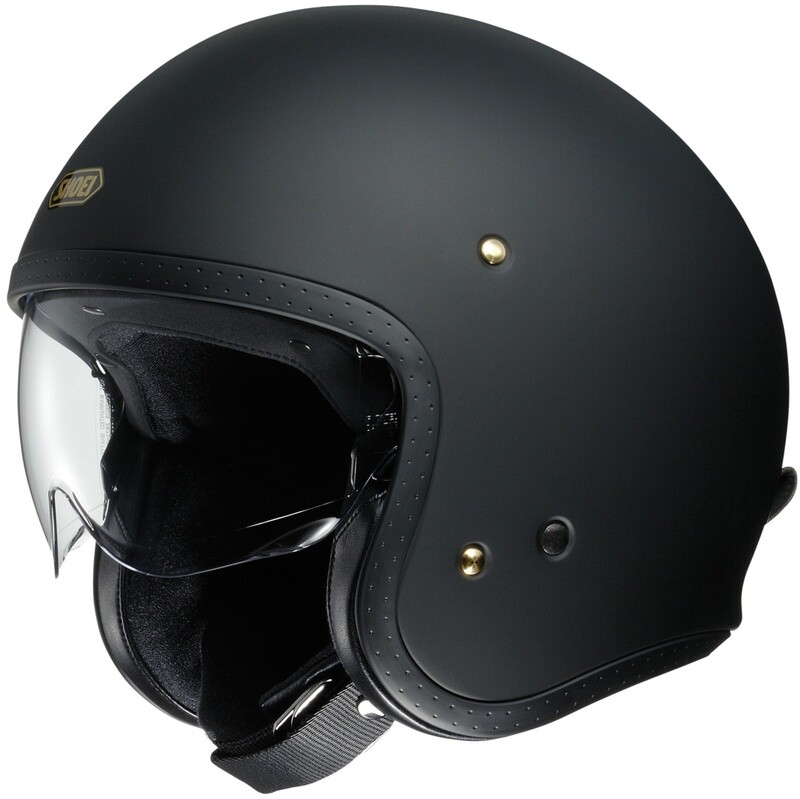 Casque jet J-O uni noir mat