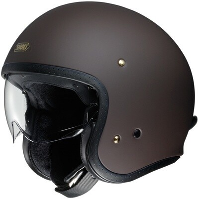 Casque jet J-O uni brun mat