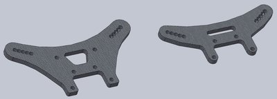 Tekno EB410 / EB410.2 Kevlar Shock tower set