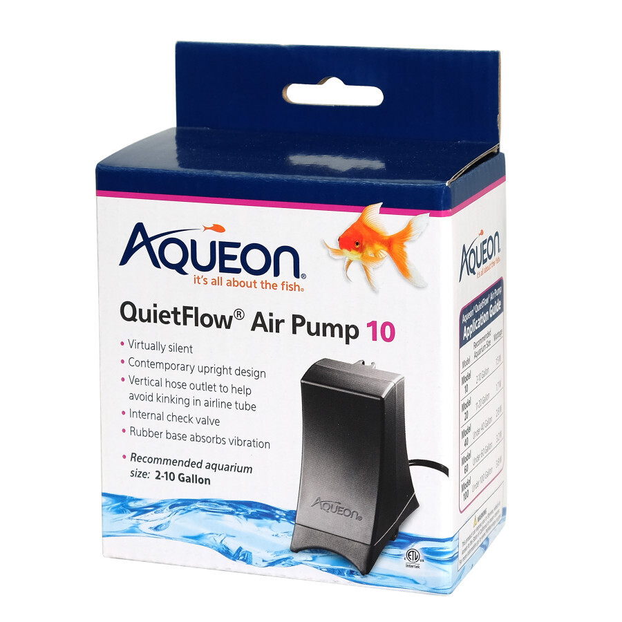 Aqueon QuietFlow Air Pump Black, 10