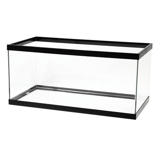 Aqueon Standard Aquarium - Black Frame - 40 gal Breeder - Clear Silicone