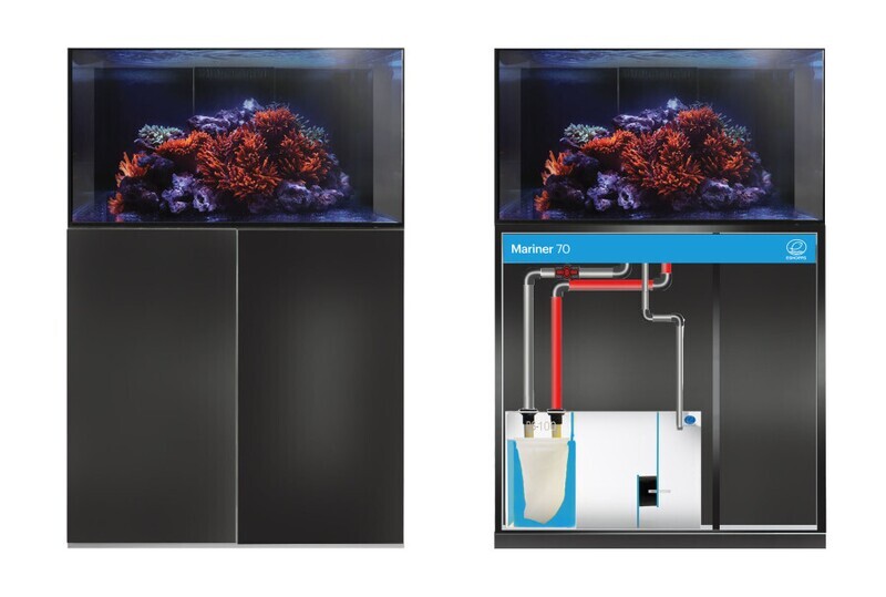 Eshopps Rimless Mariner Aquarium w/Stand Black, 70 gal