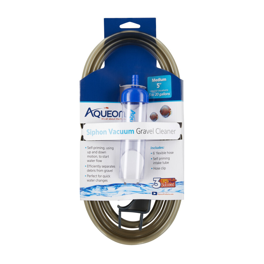 Aqueon Aquarium Siphon Vacuum Gravel Cleaner No Bulb, Medium - 5 in