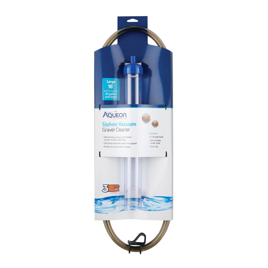 Aqueon Aquarium Siphon Vacuum Gravel Cleaner No Bulb, Large - 16 in