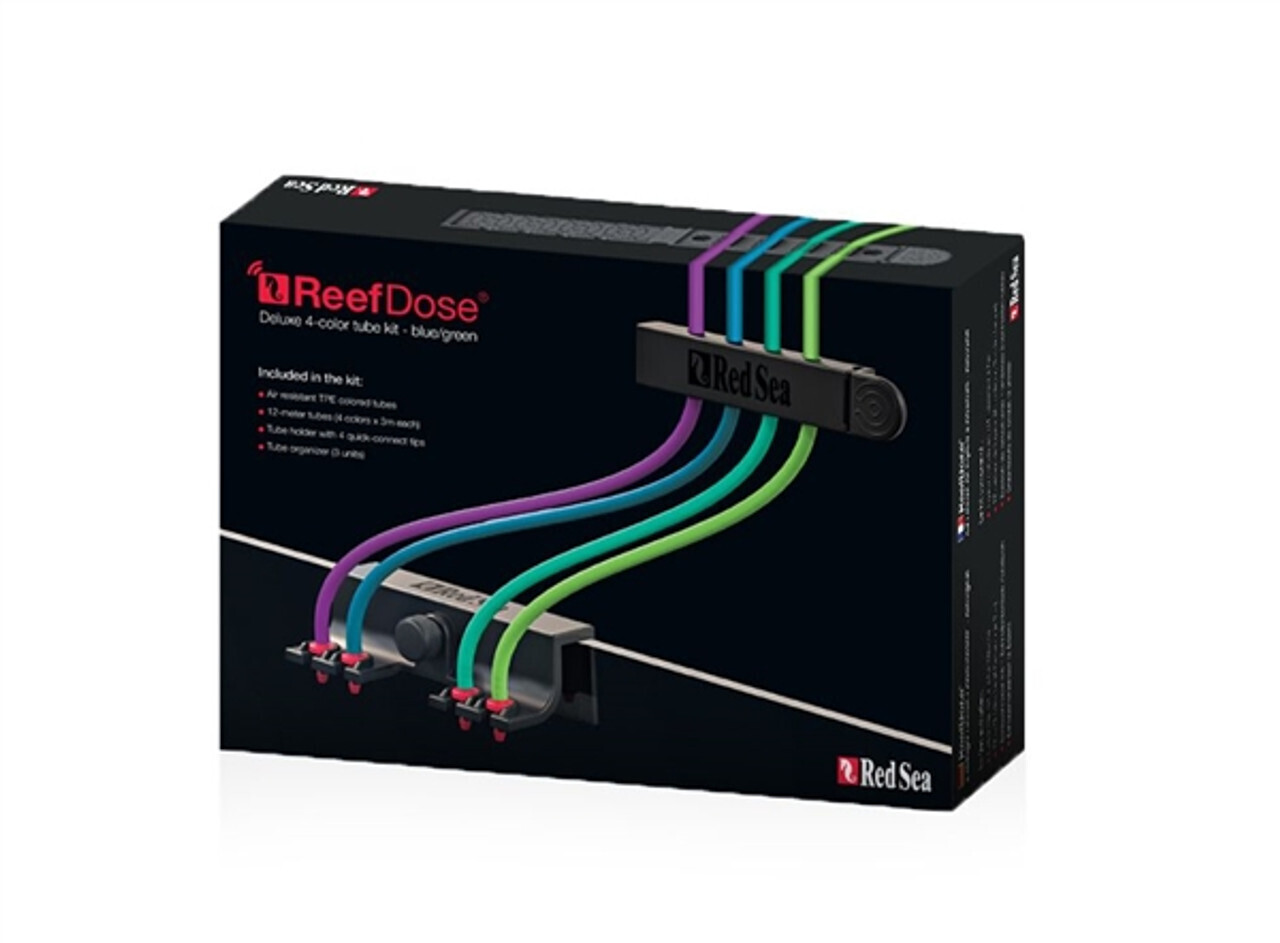 Red Sea ReefDose Deluxe 4-Color Tube Kit Blue/Green