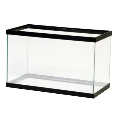 Aqueon Standard Glass Rectangle Aquarium Clear Silicone, Black, 10 gal