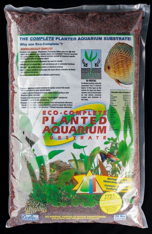 CaribSea Eco-Complete Planted Aquarium Gravel Red, 20 lb