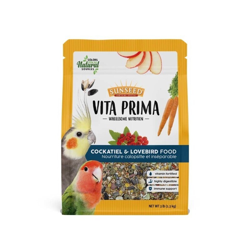 SunSeed Vita Prima Cockatiel &amp; Lovebird Bird Food 3 lb