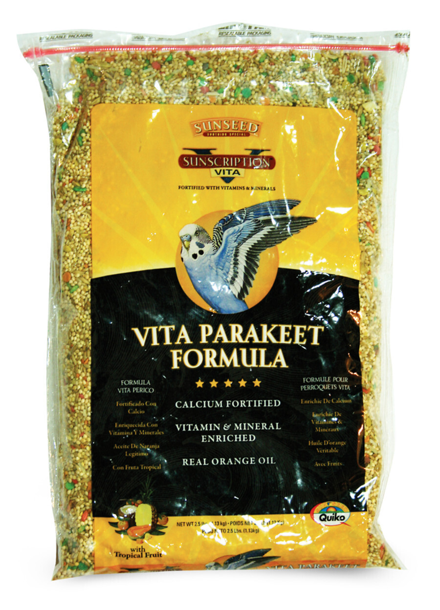 SunSeed Vita Sunscription Parakeet Diet Bird Food 2.5 lb