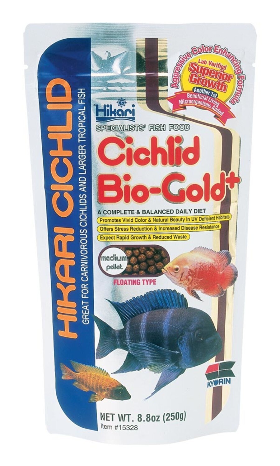 Hikari Cichlid BioGold+ Pellet Fish Food 8.8 oz, MD