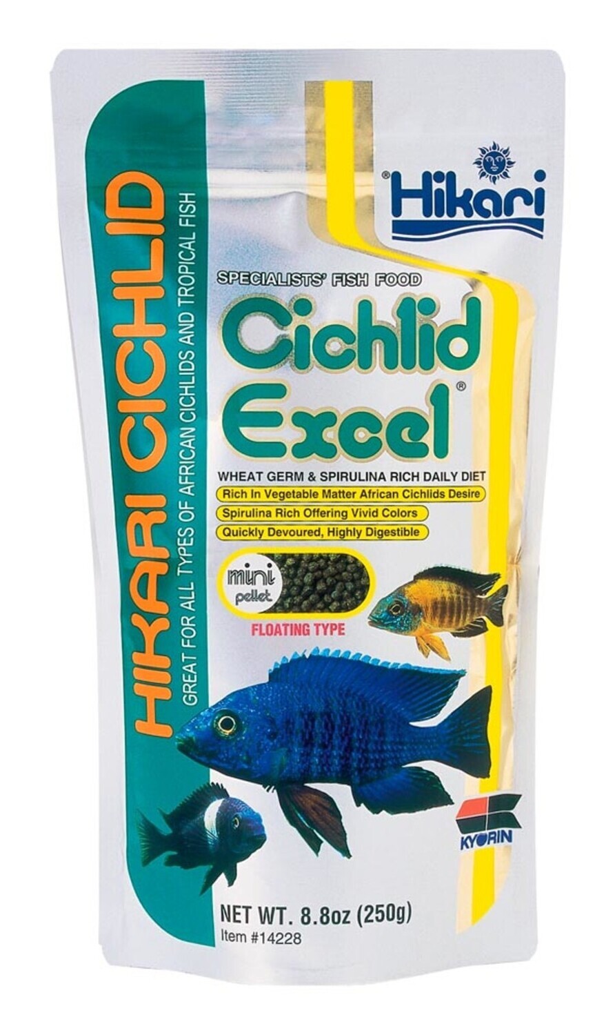 Hikari  Cichlid Excel Pellets Fish Food 8.8 oz, Mini