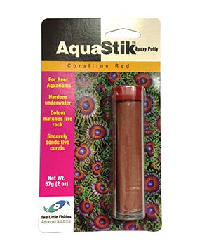Two Little Fishies AquaStik Underwater Epoxy Putty Coralline Red 4 oz