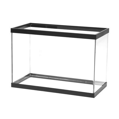 Aqueon standard Glass Rectangle Aquarium Clear Silicone, Black 20 High