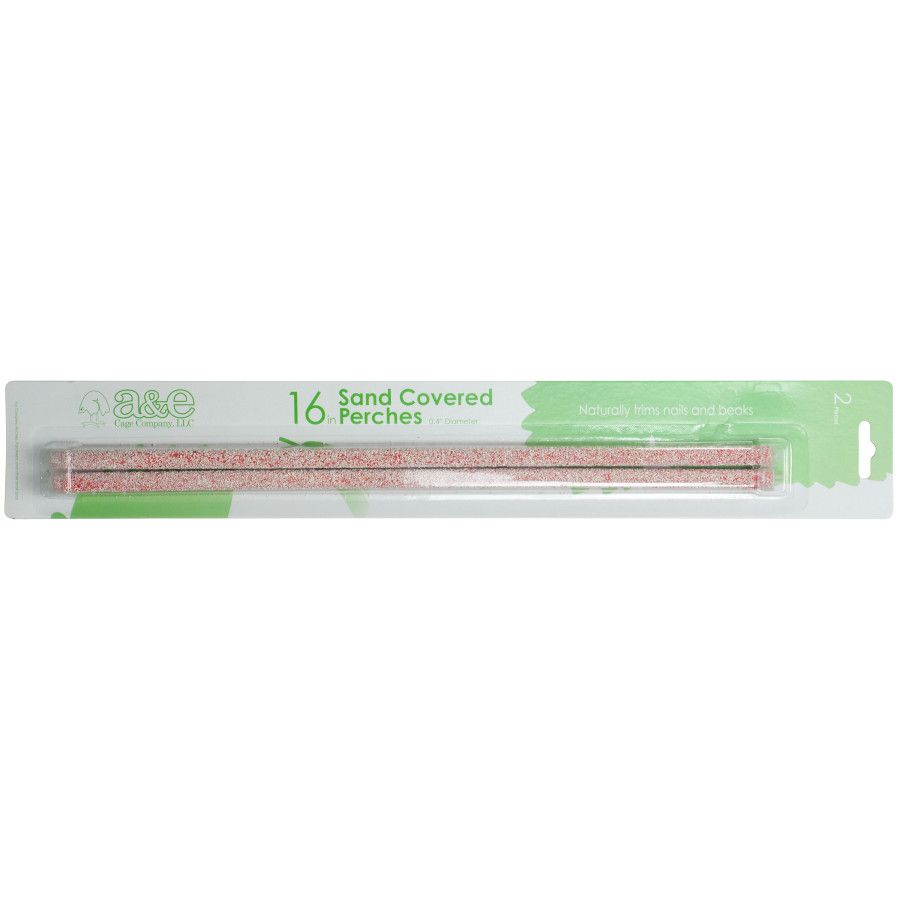 A&amp;E  Sand Coated Wooden Replacement Bird Perch 2 pk, 16 in