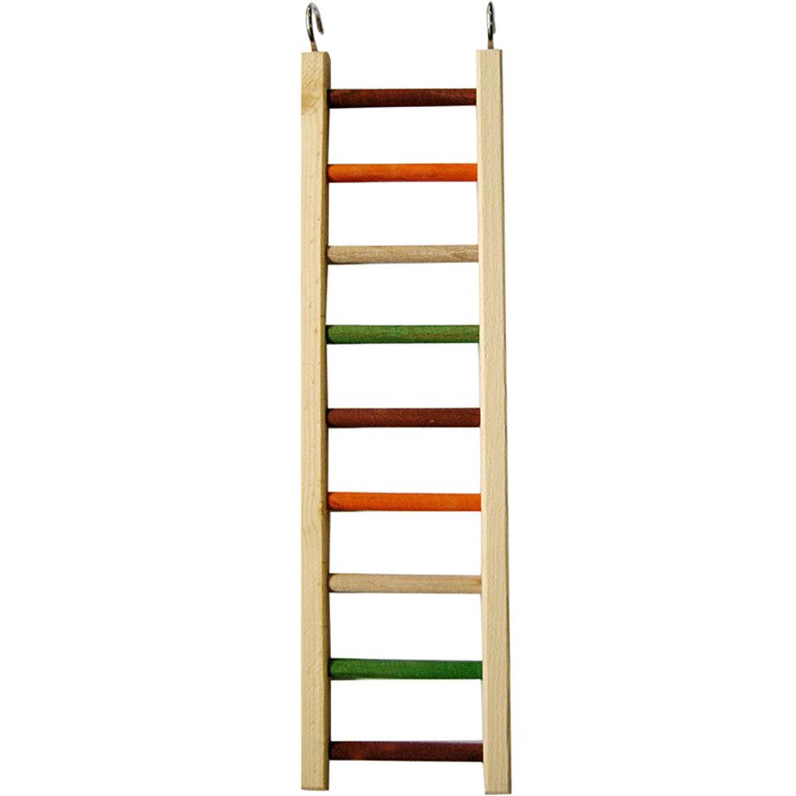 A&amp;E Cages Happy Beaks Wooden Hanging Ladder Bird Toy MD, 20 in