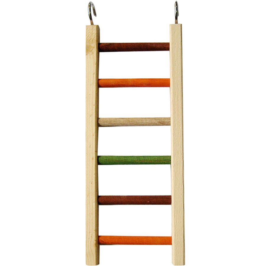 A&amp;E Happy Beaks Wooden Hanging Ladder Bird Toy MD, 14 in