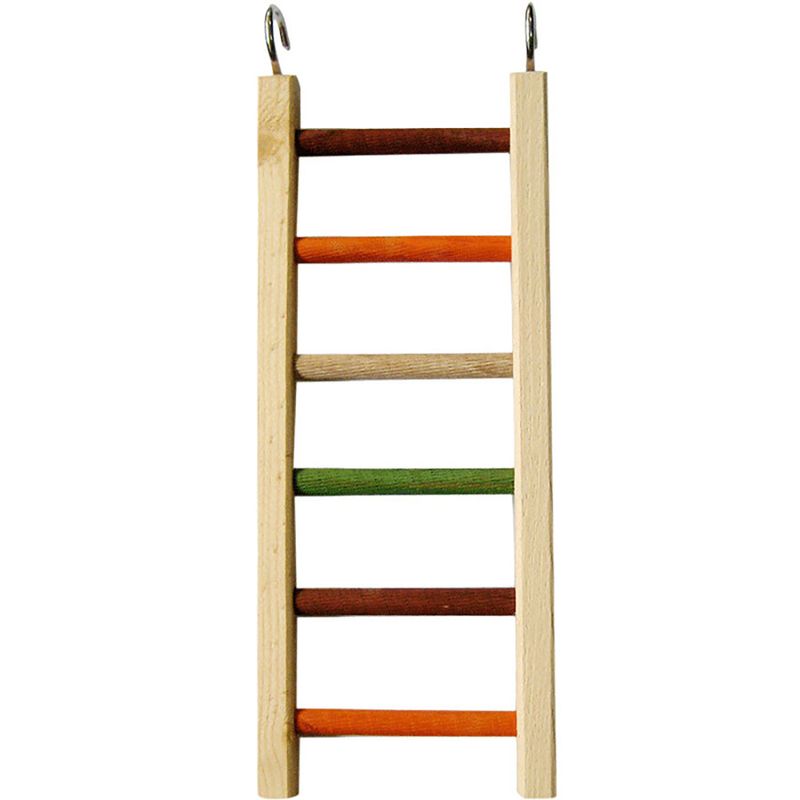 A&amp;E Happy Beaks Wooden Hanging Ladder Bird Toy MD, 14 in
