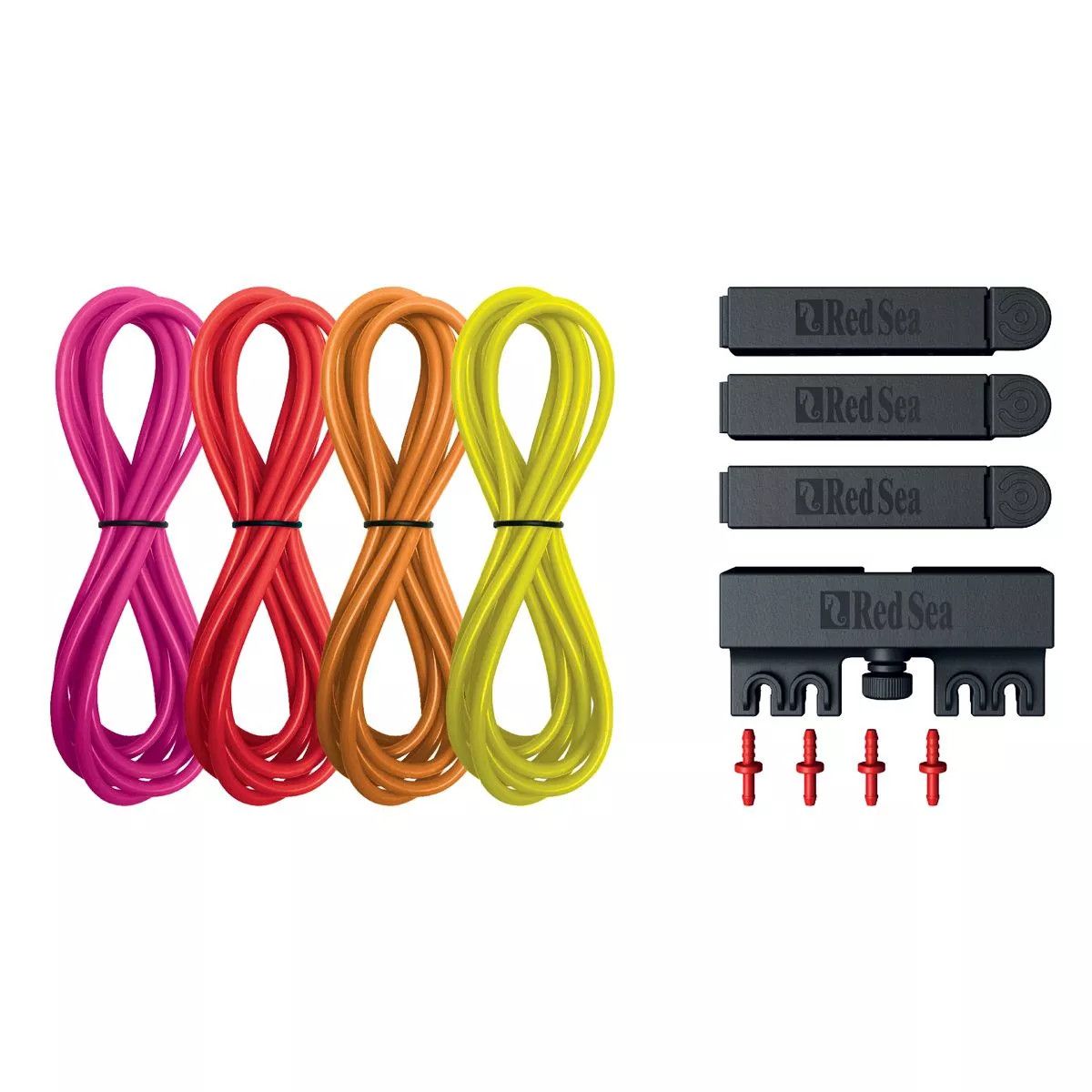 Red Sea ReefDose Deluxe 4-Color Tube Kit Red/Yellow
