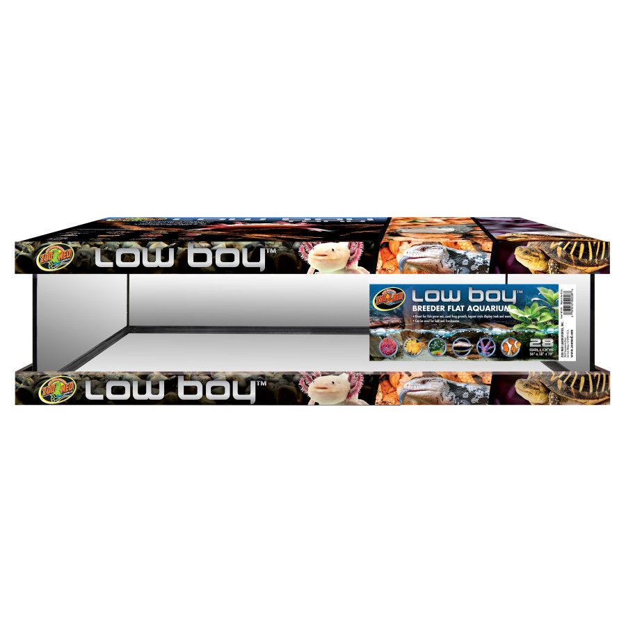 Zoo Med Low Boy Breeder Flat Aquarium 28 gal, 36In X 18In X 10 in