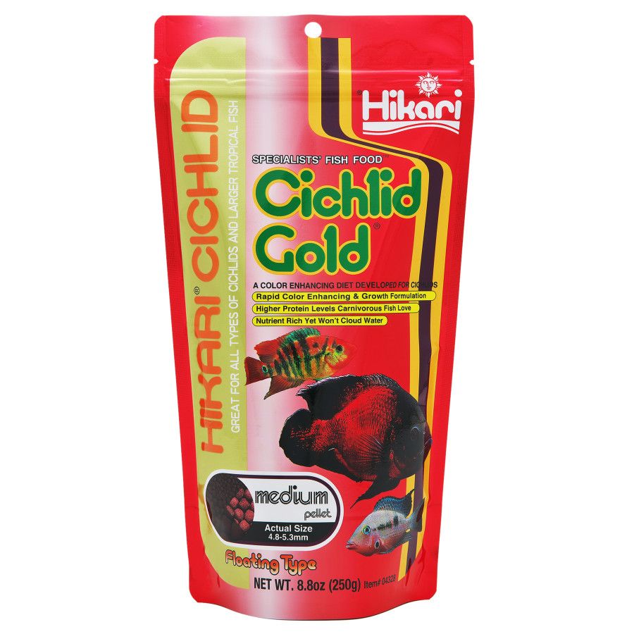 Hikari Cichlid Gold Pellets Fish Food 8.8 oz MD