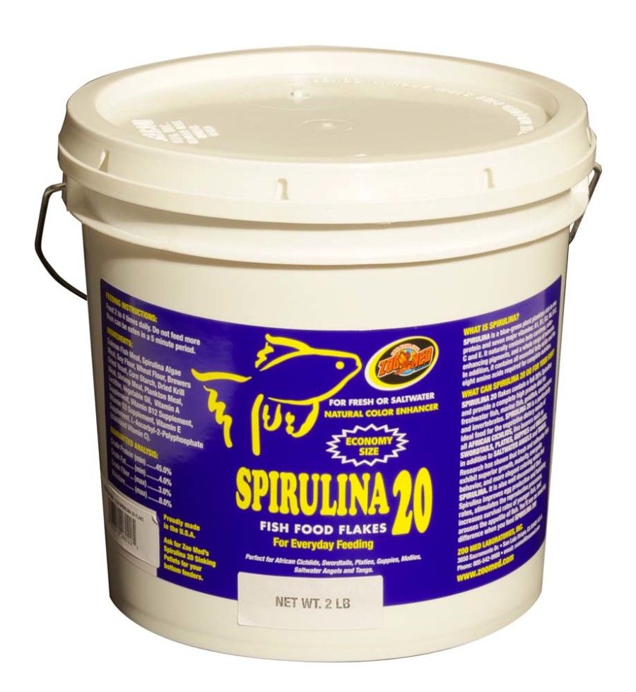 Zoo Med Spirulina 20 Flakes Fish Food 2 lb