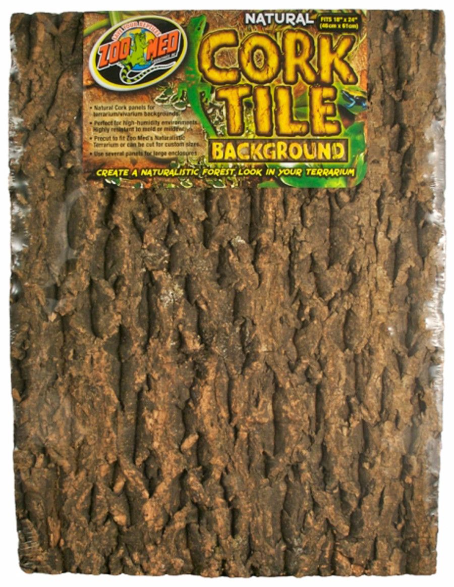 Zoo Med Natural Cork Tile Background Brown 18In X 24 in, XL
