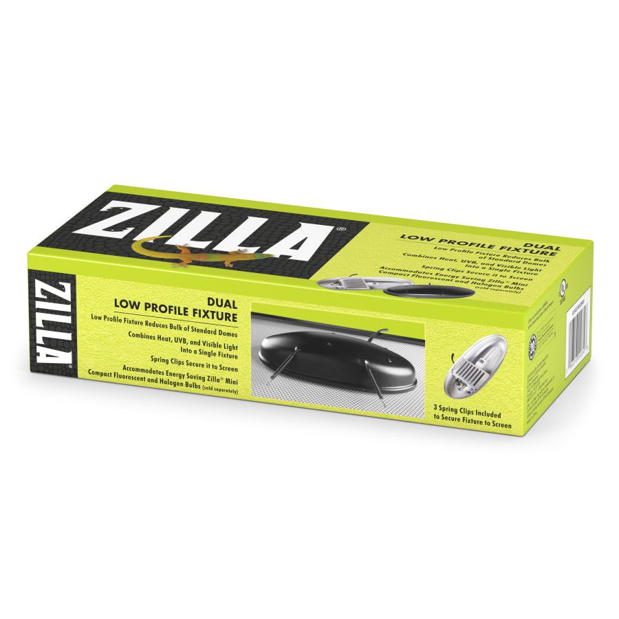 Zilla Low Profile Reptile Terrarium Fixtures Dual