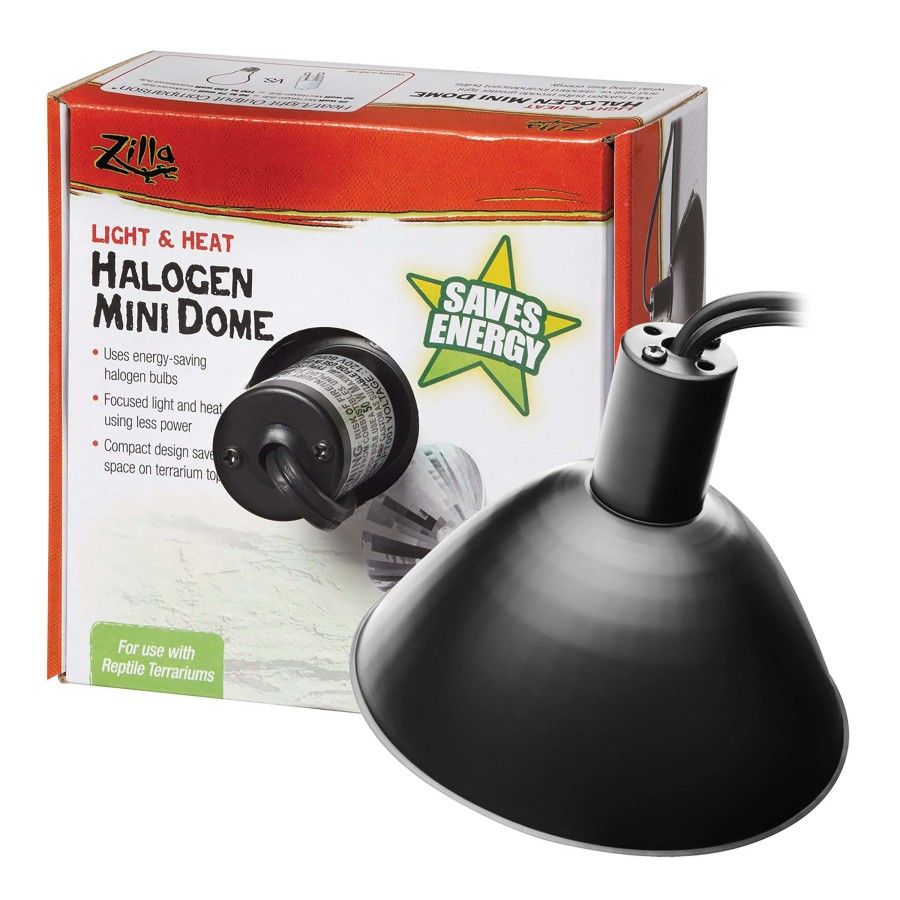 Zilla Light &amp; Heat Halogen Mini Dome For Reptile Terrariums