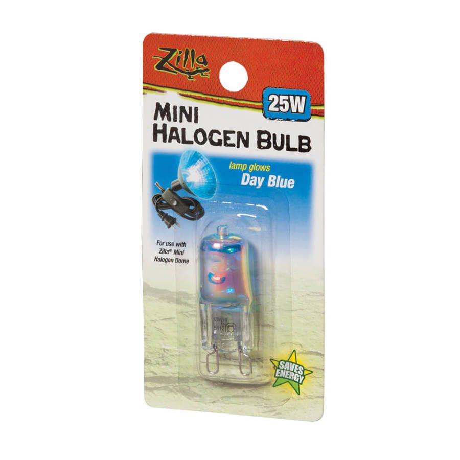 Zilla Light &amp; Heat Mini Halogen Bulbs Day Blue, 25 W