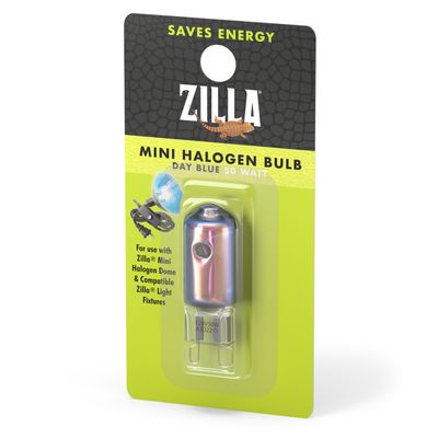 Zilla Light &amp; Heat Mini Halogen Bulbs Day Blue, 50 W