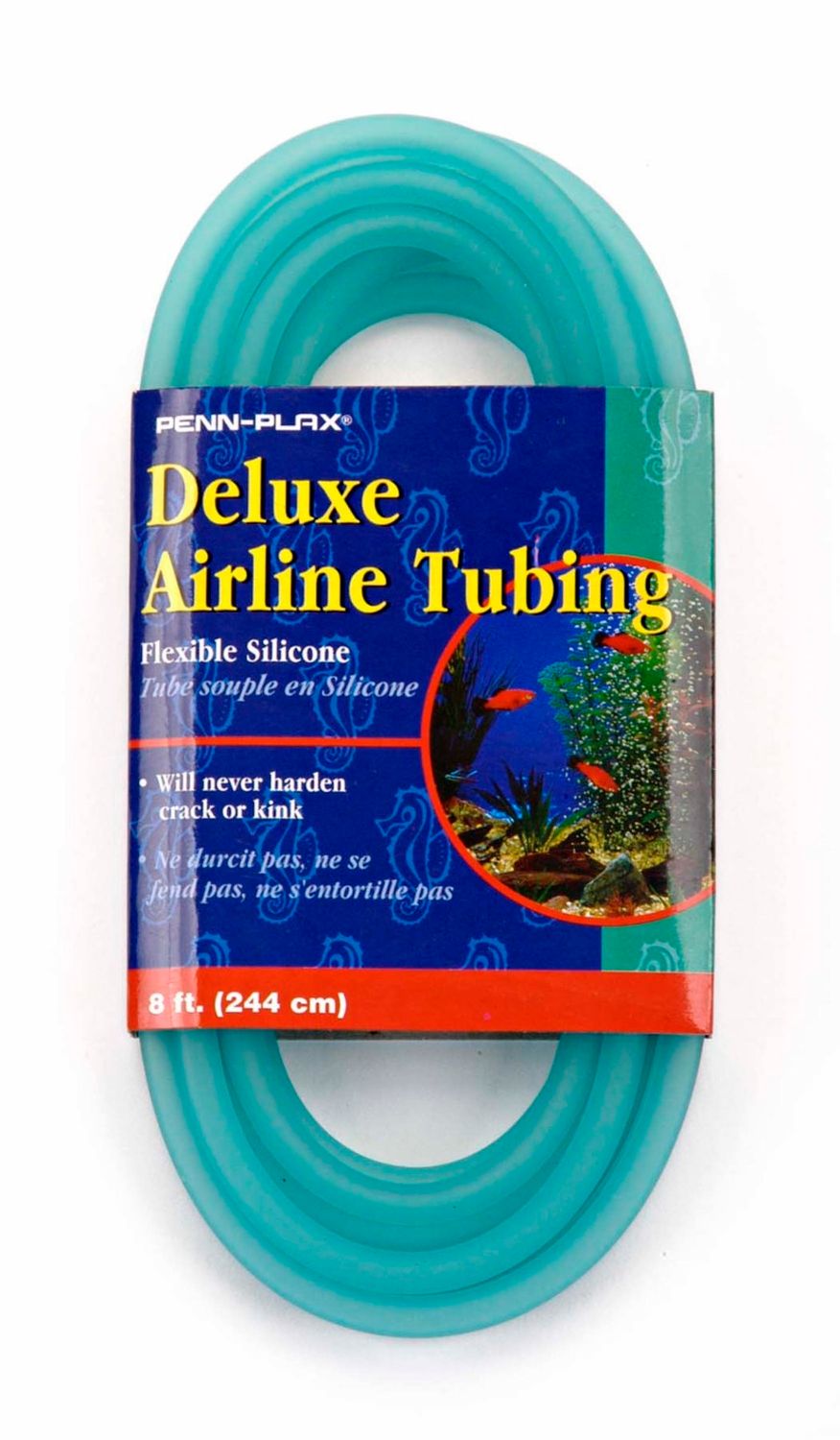 Penn-Plax Deluxe Silicone Airline Tubing Blue, 3/16 In X 8 ft