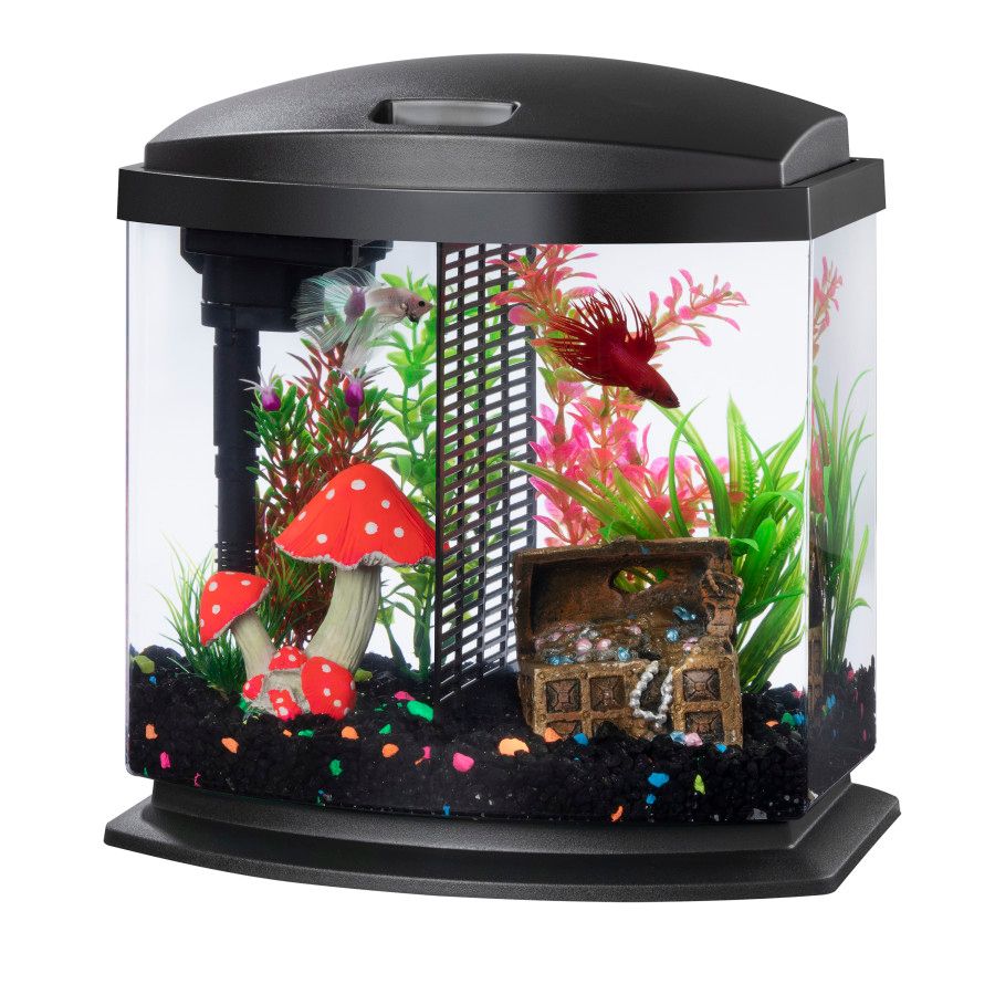 Aqueon LED BettaBow Kit SmartClean Black, 2.5 gal