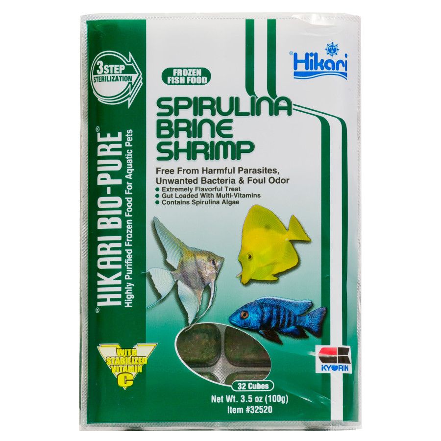Hikari  Bio-Pure Spirulina Brine Shrimp Frozen Fish Food 3.5 oz