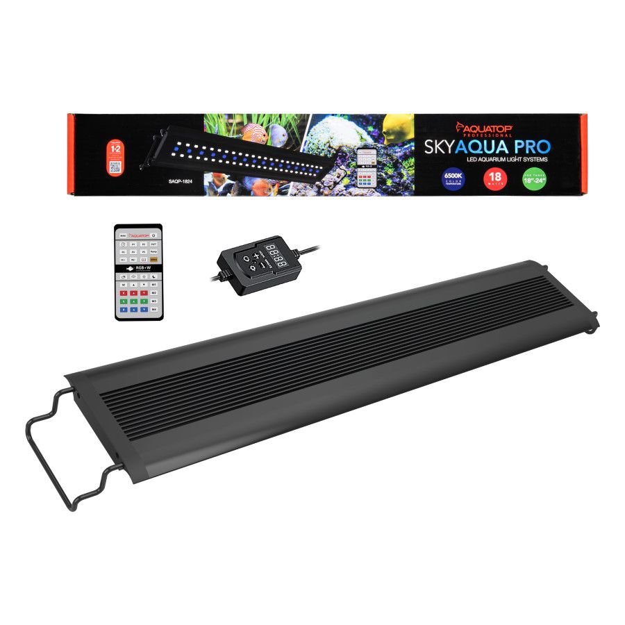 Aquatop SkyAqua Pro LED Light Fixture with IR Remote 6500K 18 W, 18-24 in